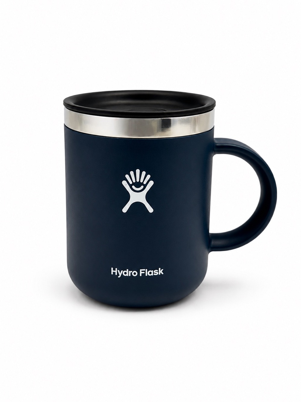 Hydro Flask Insulated Coffee Mug 12 oz Navy Blue Stainless Steel Travel Cup Lid
